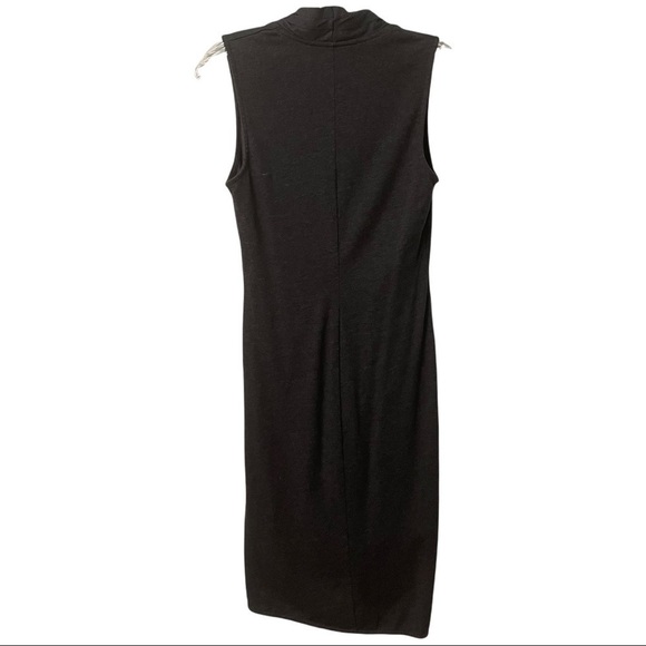 Athleta Women's Charcoal Duet‎ Cross Faux Wrap Surplice Mini Dress Size XS - Picture 3 of 8